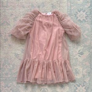 Zara Pink Glitter Tulle Dress in 7